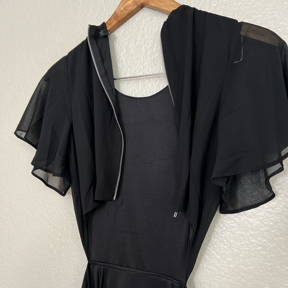 Celebrate Charm Black Tiered Cutout Maxi Dress - Picture 7 of 10